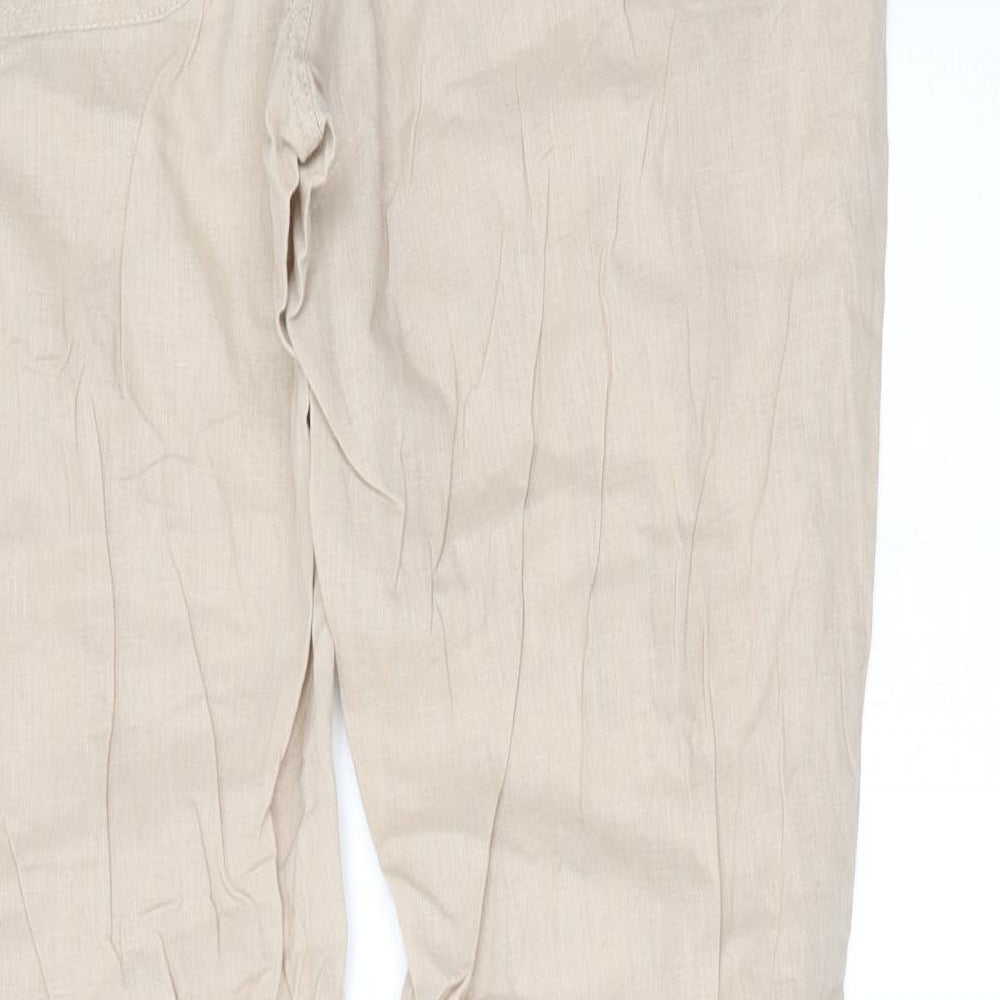 New Look Womens Beige Trousers Size 12 L28 in