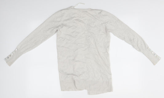 Womens UK Size 10 Matalan Grey Cardigan Jumper