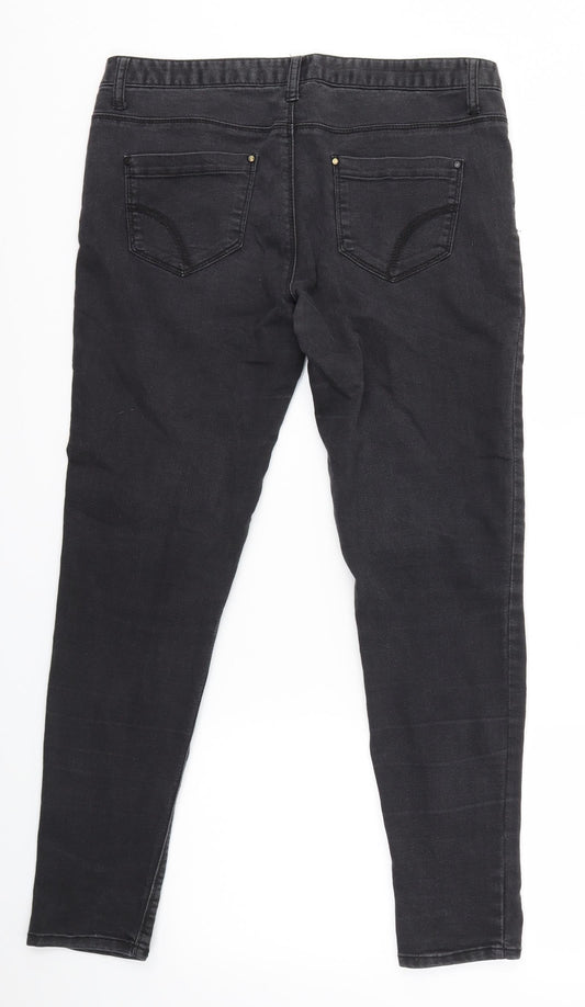Primark Womens Grey Jegging Jeans Size 12 L28 in