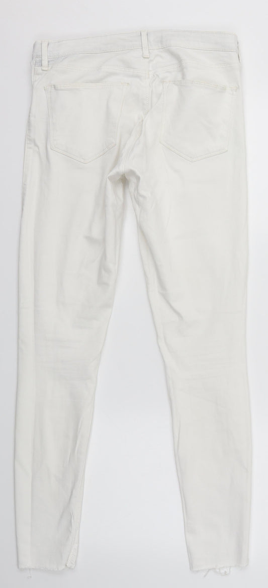Womens UK Size 28 in Topshop Regular Fit Skinny White Jeans