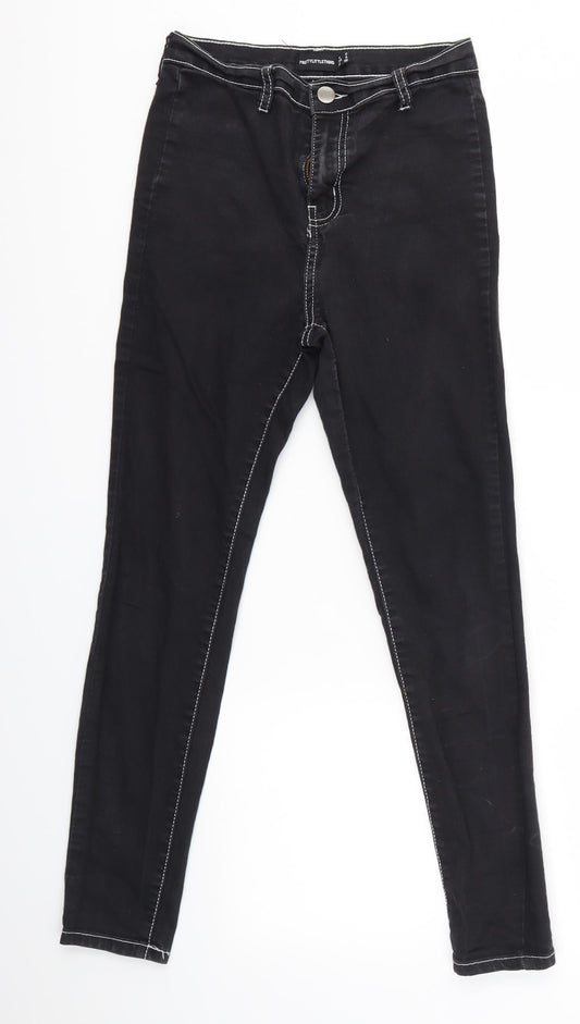 PRETTYLITTLETHING Womens Black Jegging Jeans Size 8 L26 in