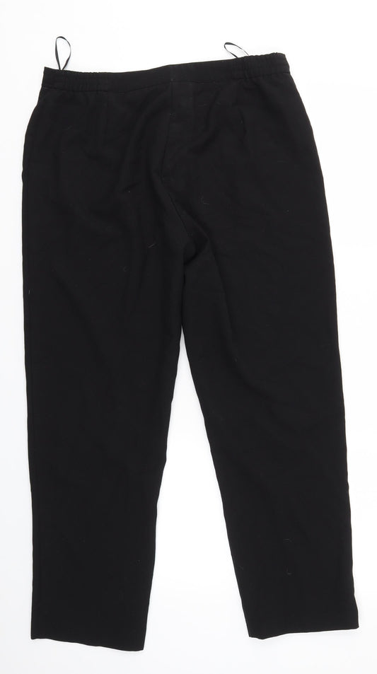 Womens UK Size 14 slimma Regular Fit Dress Pants Black Trousers