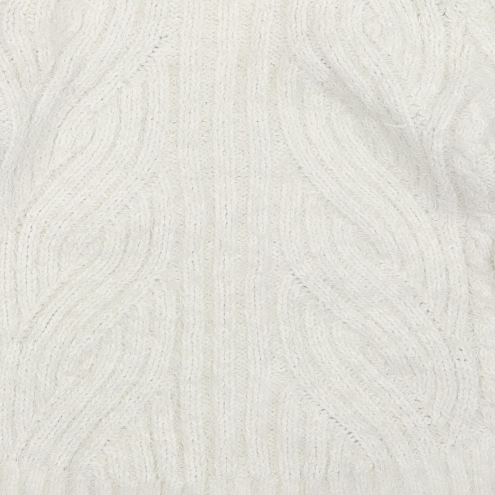 Womens UK Size M M&S White Pullover Jumper