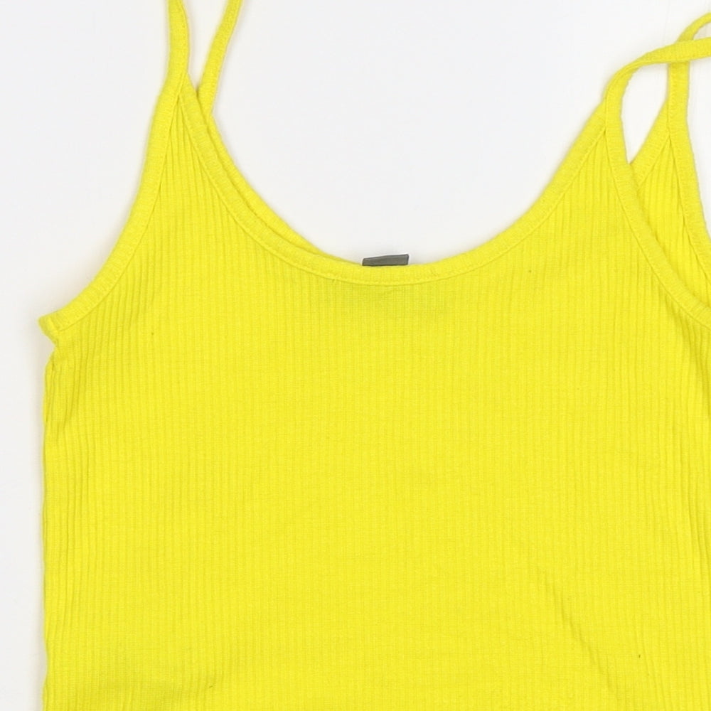Primark Womens Yellow Cropped Tank Size XS