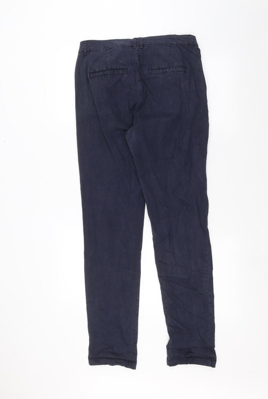 Womens UK Size M VERO MODA Regular Fit Blue Trousers