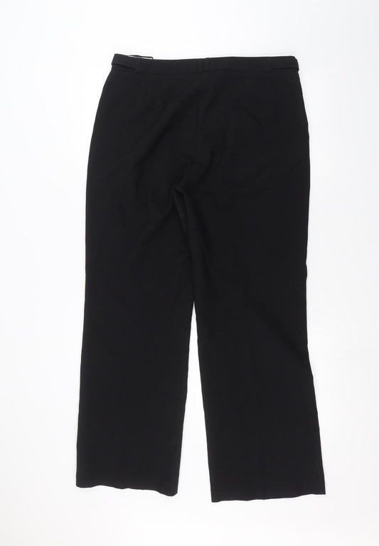 Peacocks Mens Black Trousers Size 16 L28 in