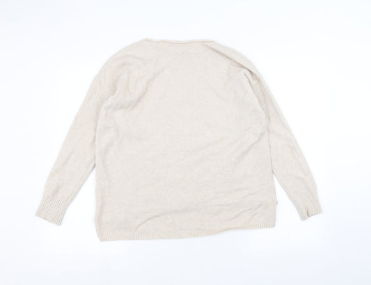 goodluck Womens Beige Pullover Jumper Size M