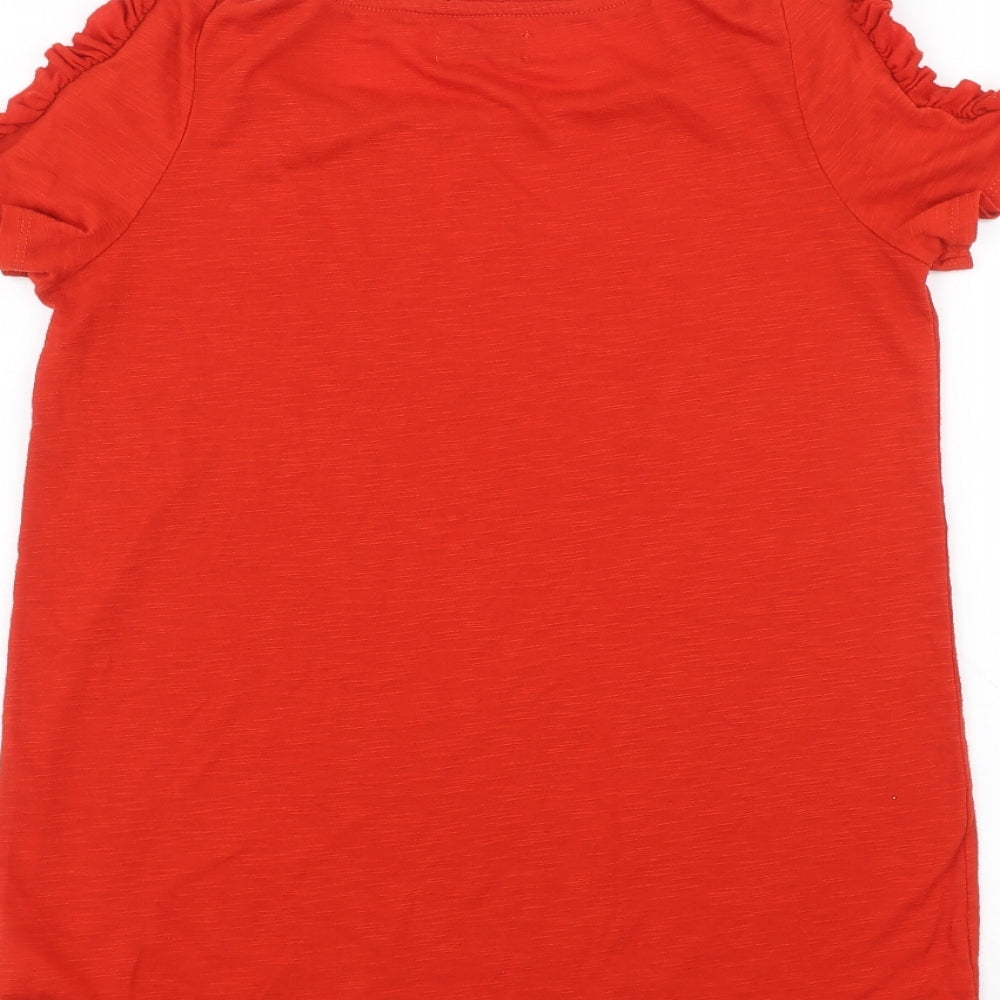 Papaya Womens Red Basic T-Shirt Size S