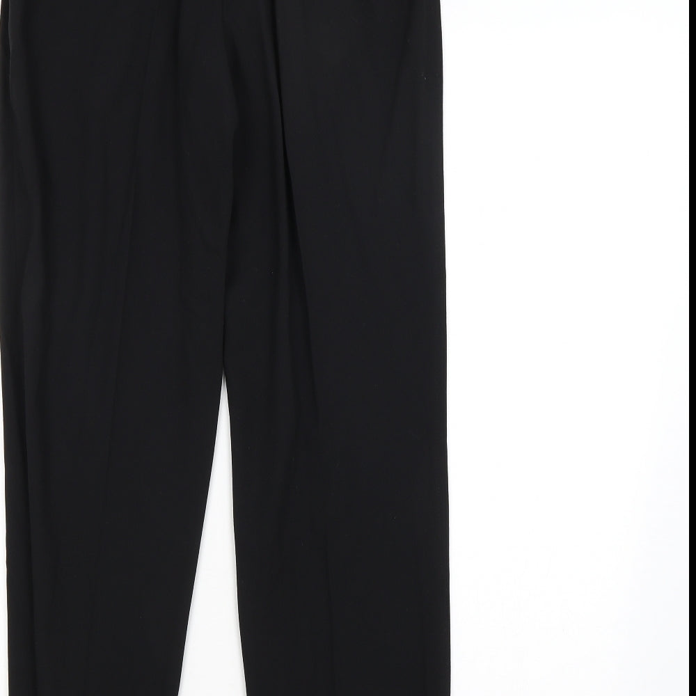 Womens UK Size 12 M&S Regular Fit Black Trousers