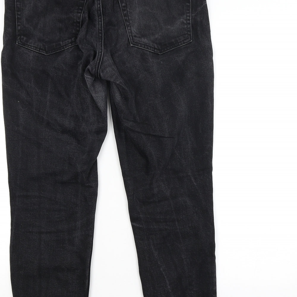 Mens UK Size 28 in Preworn Regular Fit Straight Grey Jeans