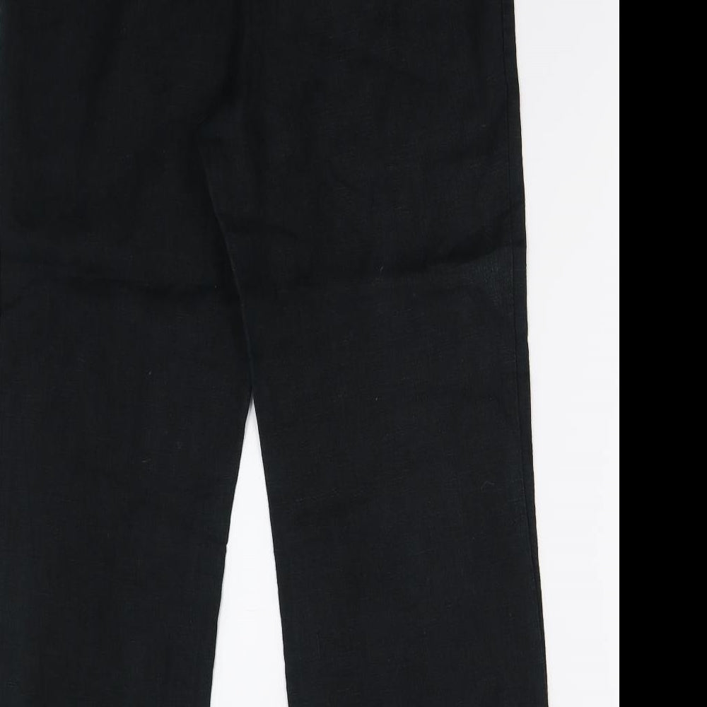 Womens UK Size 14 M&S Regular Fit Black Trousers