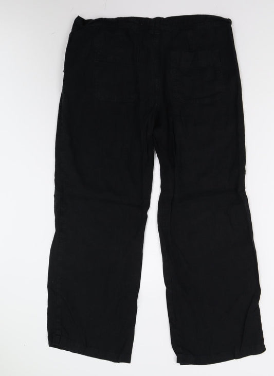 Womens UK Size 16 NEXT Regular Fit Black Trousers
