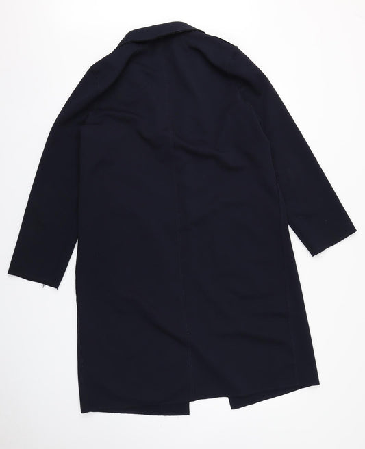 Womens UK Size 8 H&M Blue Overcoat
