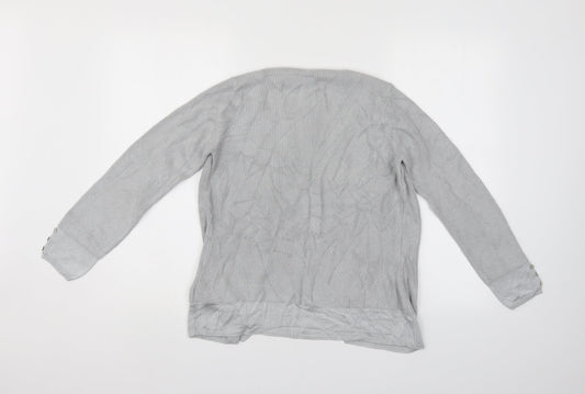 Womens UK Size 8 M&S Grey Cardigan Jumper