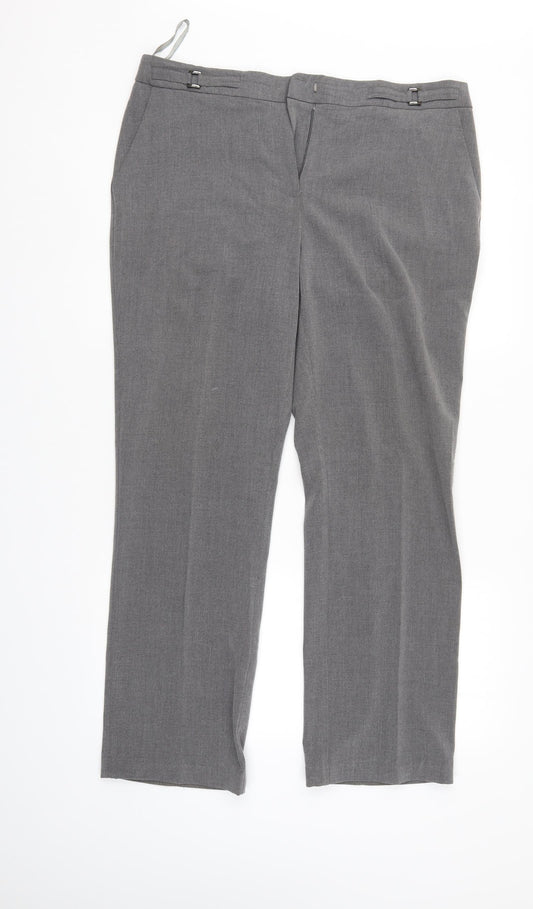 Womens UK Size 14 M&Co Regular Fit Sweatpants Grey Trousers