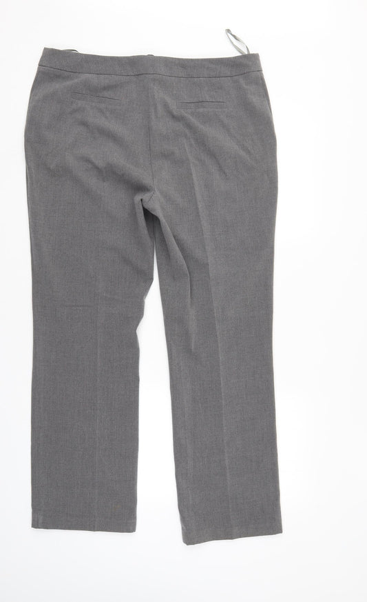 Womens UK Size 14 M&Co Regular Fit Sweatpants Grey Trousers