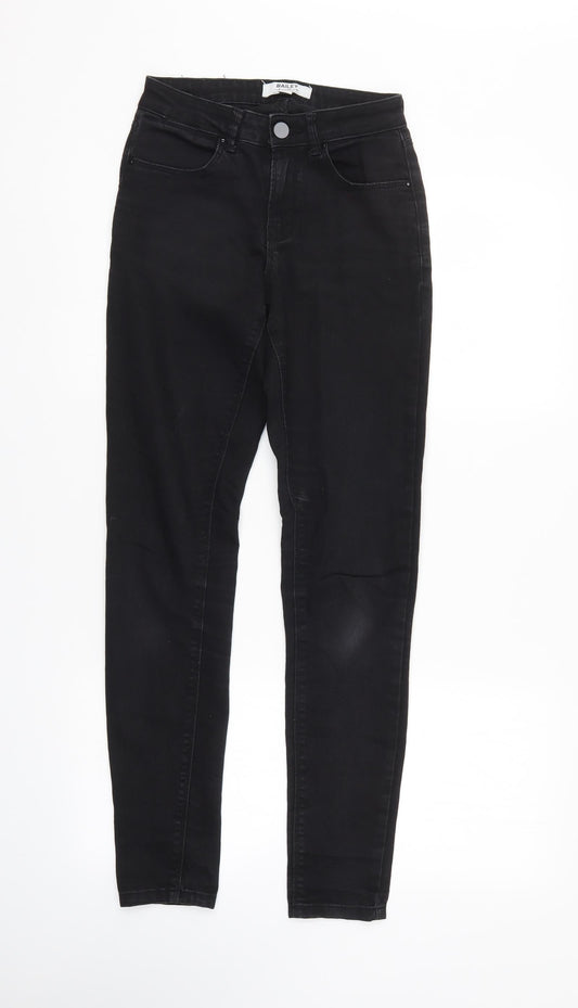 Womens UK Size 8 Dorothy Perkins Regular Fit Tapered Black Jeans