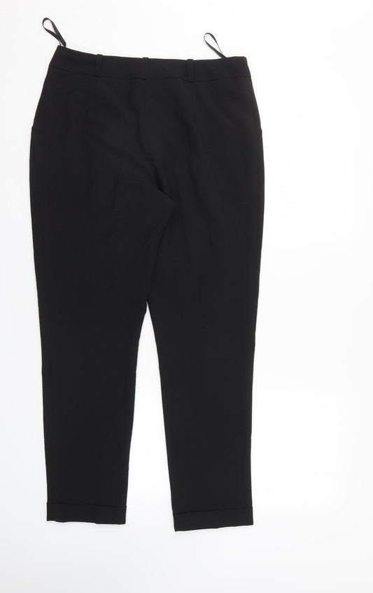 Womens UK Size 12 Dorothy Perkins Regular Fit Black Trousers