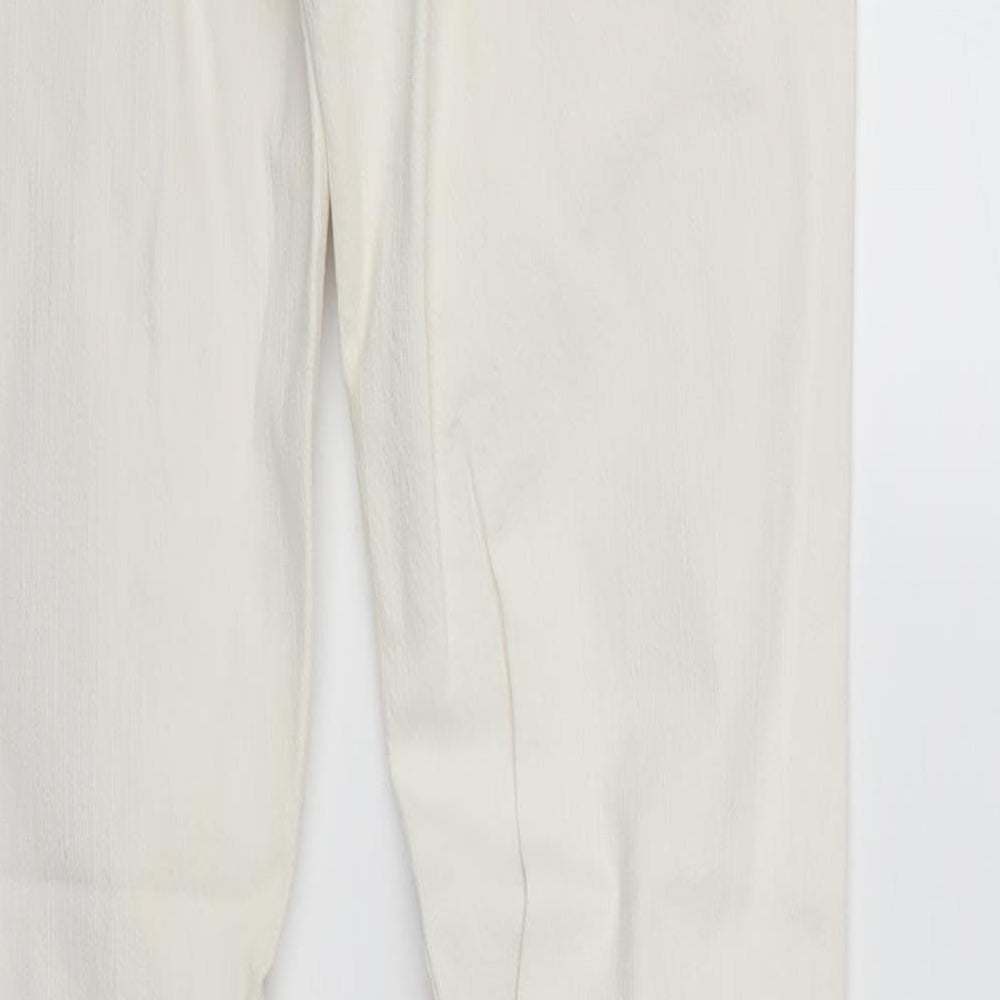 Quiz Womens White  Denim Straight Jeans Size 10 L31 in