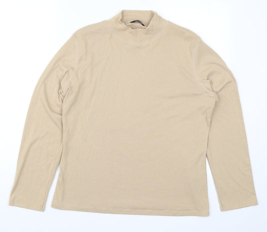 Womens UK Size XL Alexara Beige Basic T-Shirt