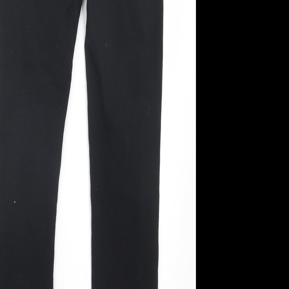 Womens UK Size 25 in Preworn Regular Fit Jogger Black Trousers