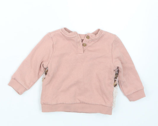 F&F Girls Pink Pullover Jumper Size 3-6 Months