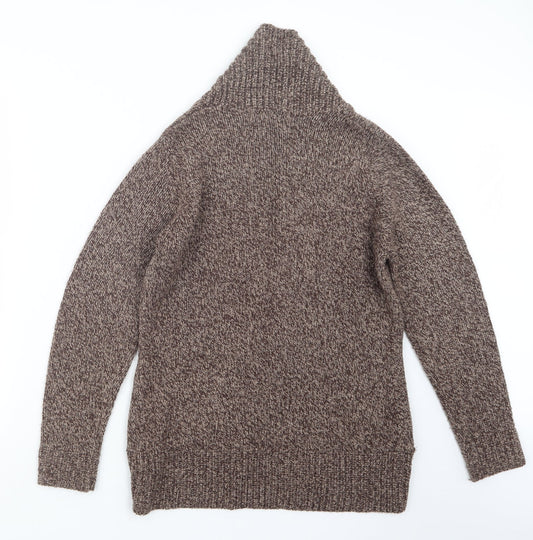 EWM Womens Beige Knit Cape Jumper Size 14