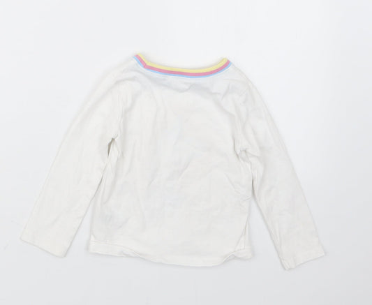 M&Co Girls White Basic T-Shirt Size 12-18 Months