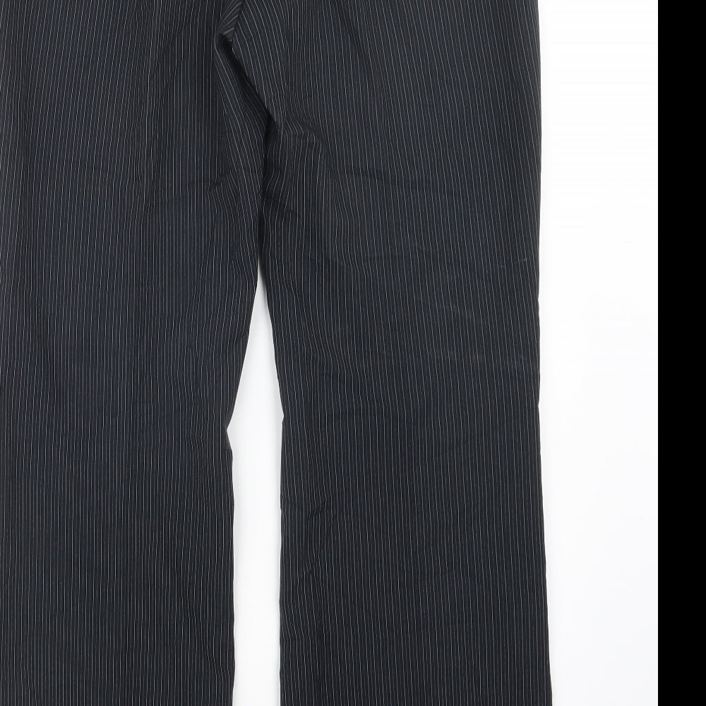 Florence + Fred Womens Grey Striped Trousers Size 14 L30 in