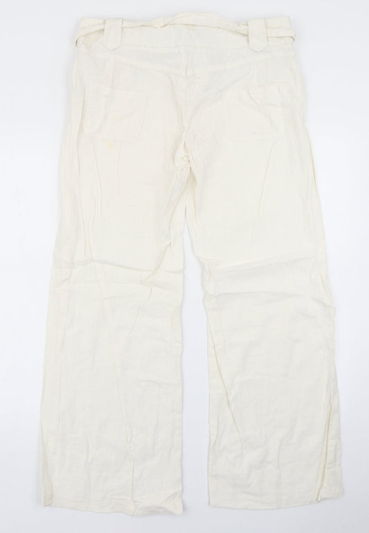 Terminal One Womens Ivory Trousers Size 16 L28 in