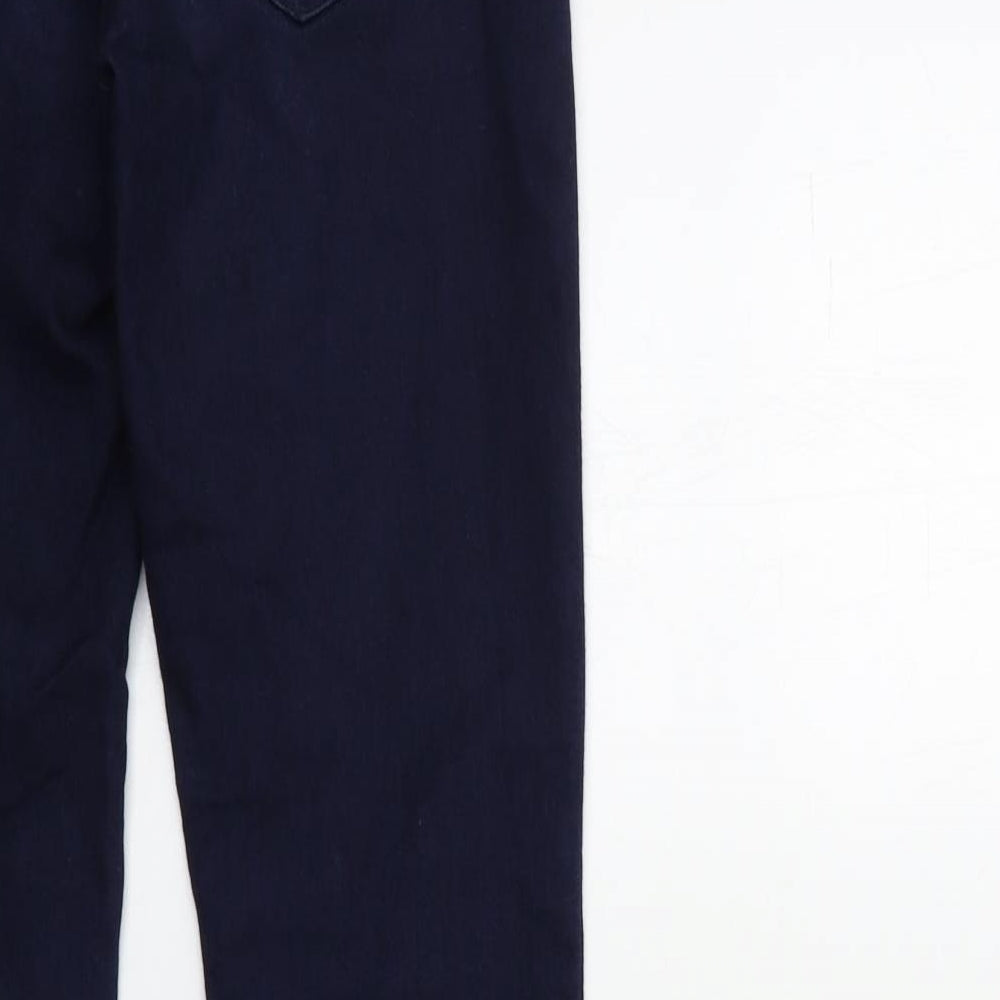Brand and care label for Denim & Co. women’s blue denim skinny jeans, size UK 6, 30-inch leg