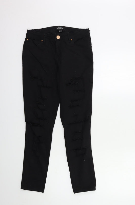 Womens UK Size 10 Select Regular Fit Skinny Black Jeans