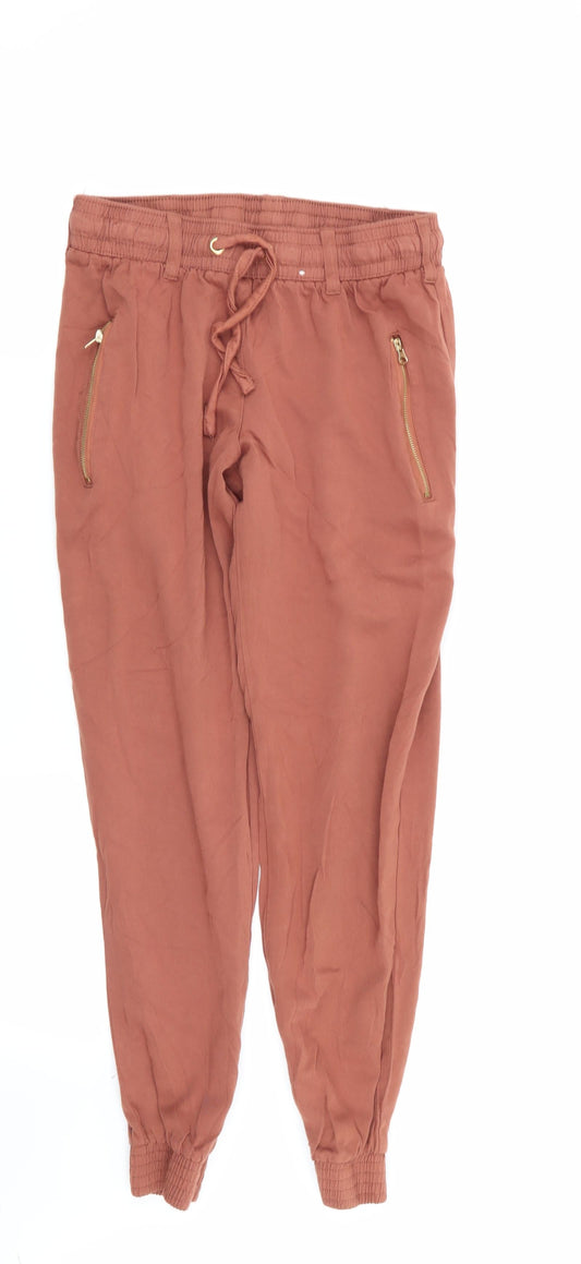 Womens UK Size 8 Primark Regular Fit Brown Trousers