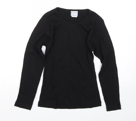 Revival Womens Black Striped Wrap T-Shirt Size M