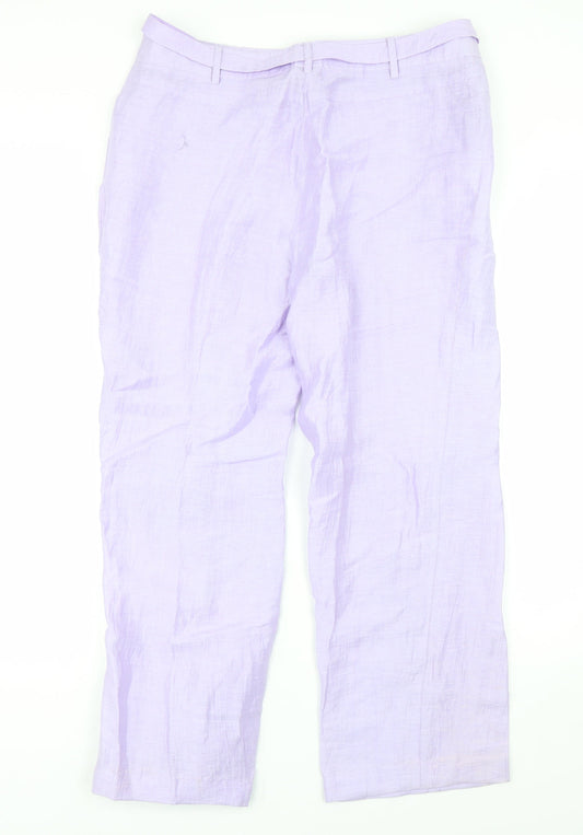 Womens UK Size 36 Lebek Regular Fit Purple Trousers