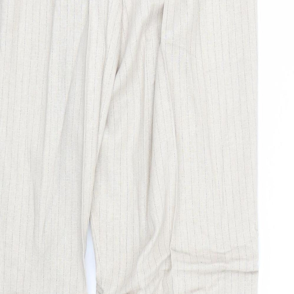 Womens UK Size 16 Dorothy Perkins Regular Fit Beige Trousers