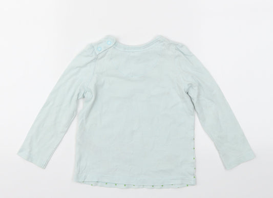 M&S Girls Blue Animal Print Top Pyjama Top Size 2 Years