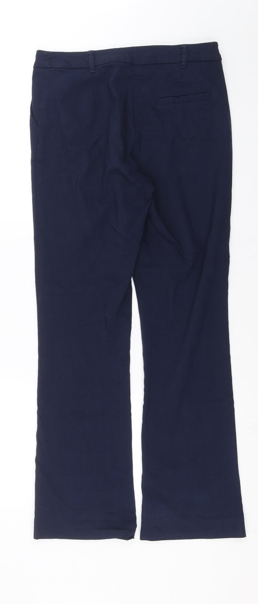 TU Womens Blue Trousers Size 8 L28 in - short Leg
