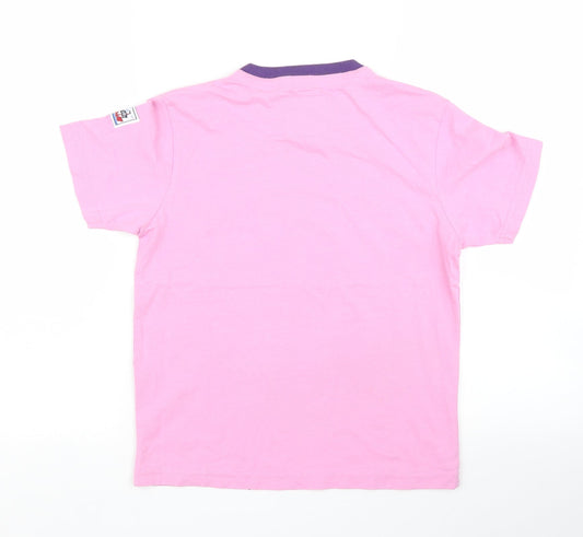 Lazy Jacks Girls Pink Basic T-Shirt Size 7 Years