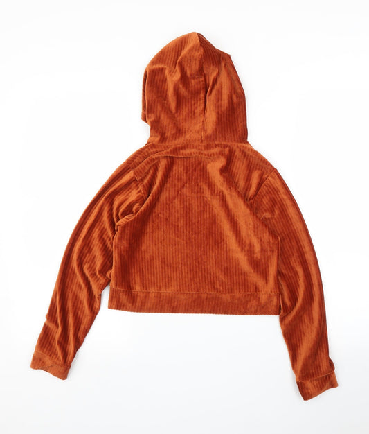 Matalan Girls Orange Pullover Hoodie Size 10 Years