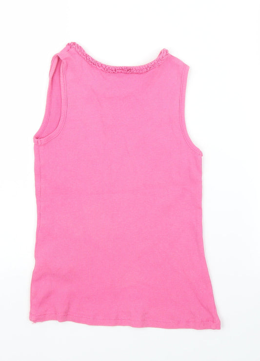 George Girls Pink Basic Tank Size 8-9 Years