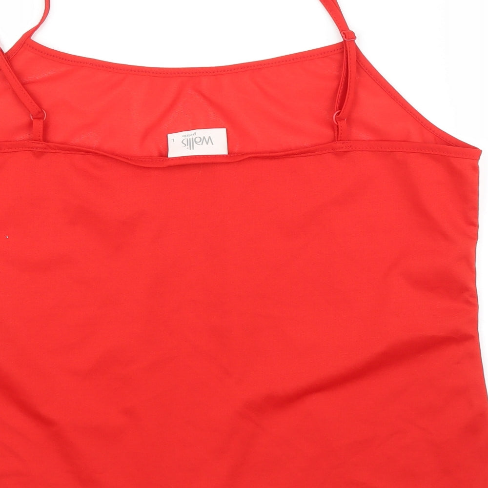 Womens UK Size L Wallis Red Camisole Blouse