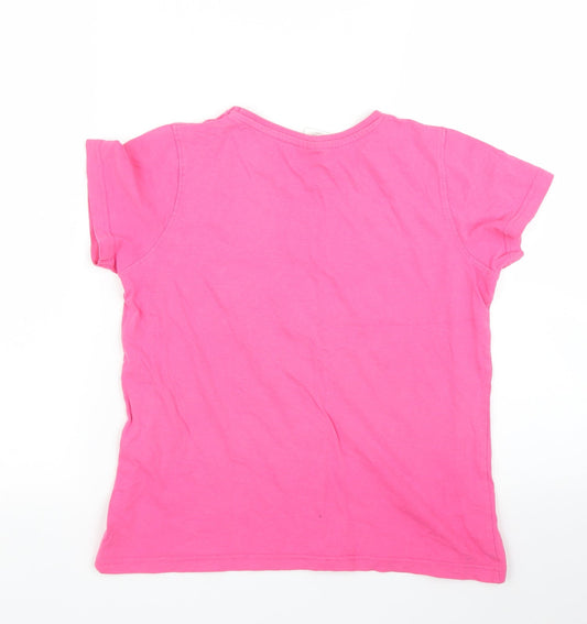 Crane Girls Pink Animal Print Basic T-Shirt Size 11 Years