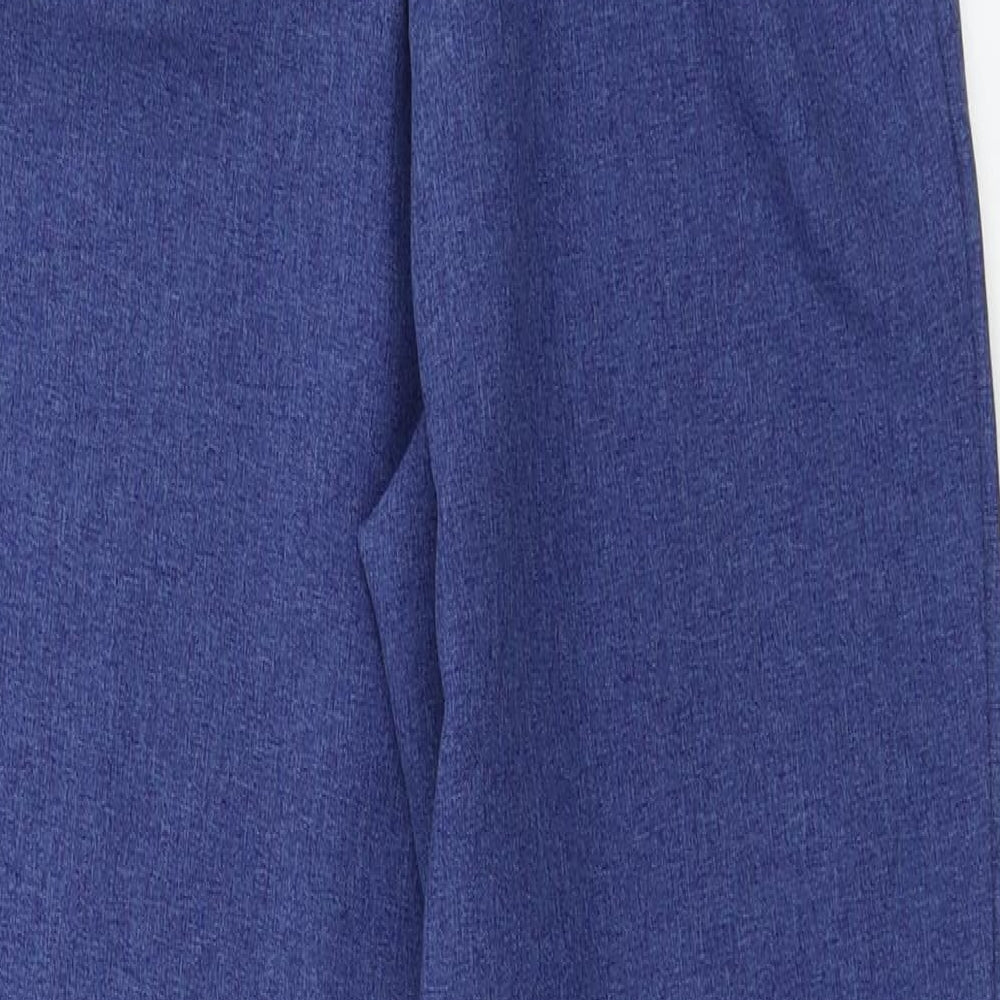 Womens UK Size 12 Preworn Regular Fit Blue Trousers