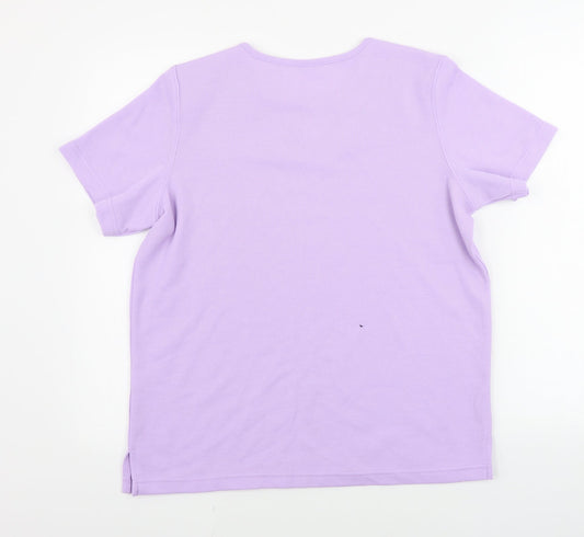 Womens UK Size S bm Pink Basic T-Shirt