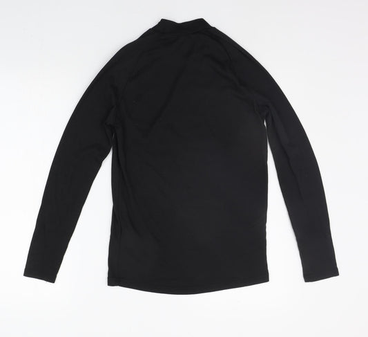 DECATHLON Girls Black Basic T-Shirt Size S