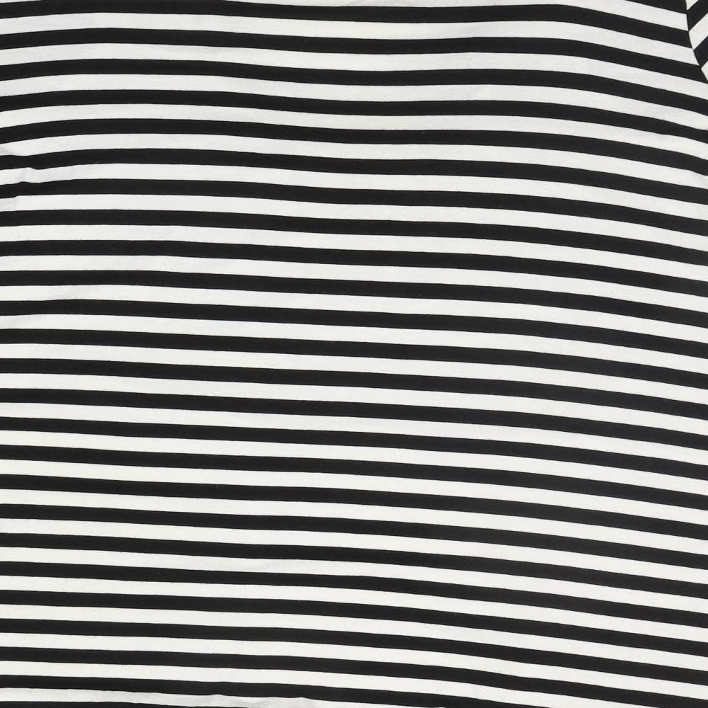 George Womens Black Striped Pullover Jumper Size 14