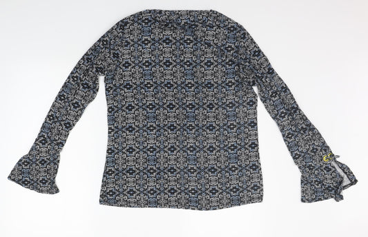 George Womens Grey Geometric Pullover Jumper Size 16