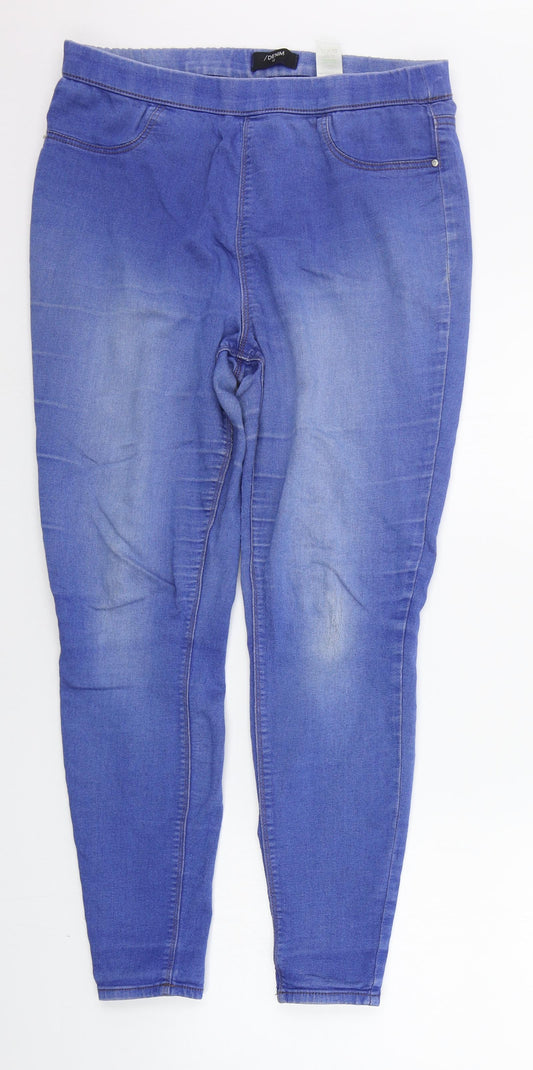 Additional front view of /DENIEM women’s blue straight jeans, size UK 12, 25-inch leg