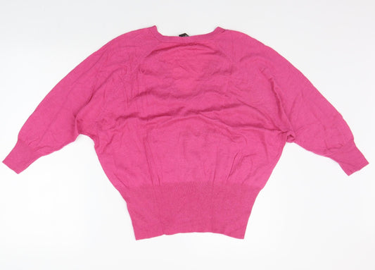 Principles Womens Pink Striped Pullover Jumper Size 14